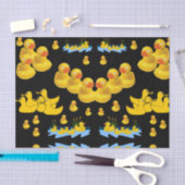 Decoratief weefsel papier gele eenden (Craft)