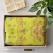 Decoratief weefsel papier gele eenden (Geschenk)