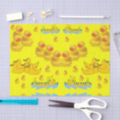 Decoratief weefsel papier gele eenden (Craft)