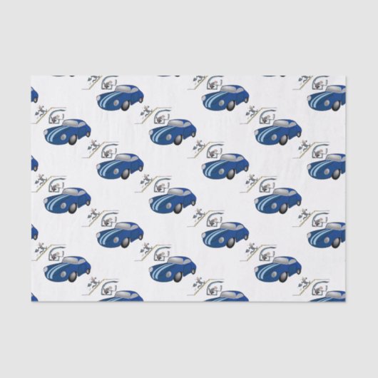 Decoratief weefselpapier auto-salesman tissuepapier (Voorkant)