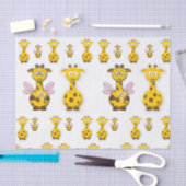 Decoratief weefselpapier gele giraffe tissuepapier (Craft)