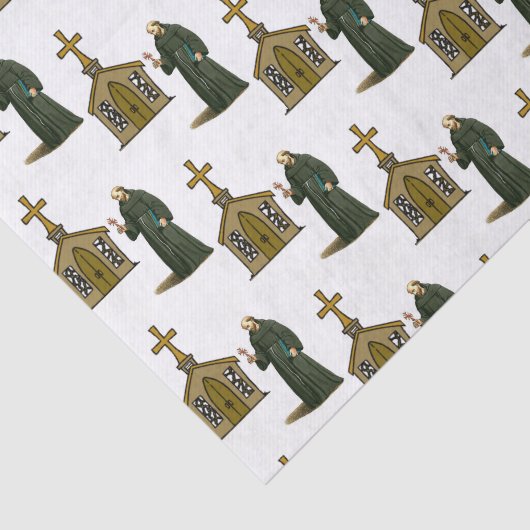 Decoratief weefselpapier Priest Tissuepapier (Detail)