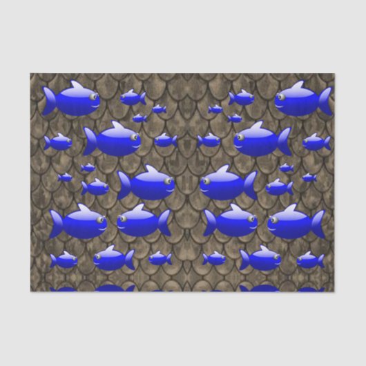 Decoratief weefselpapier Vis Tissuepapier (Voorkant)