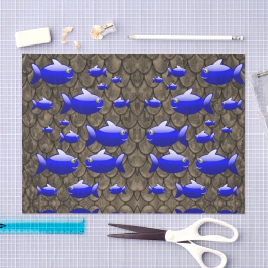 Decoratief weefselpapier Vis Tissuepapier (Craft)