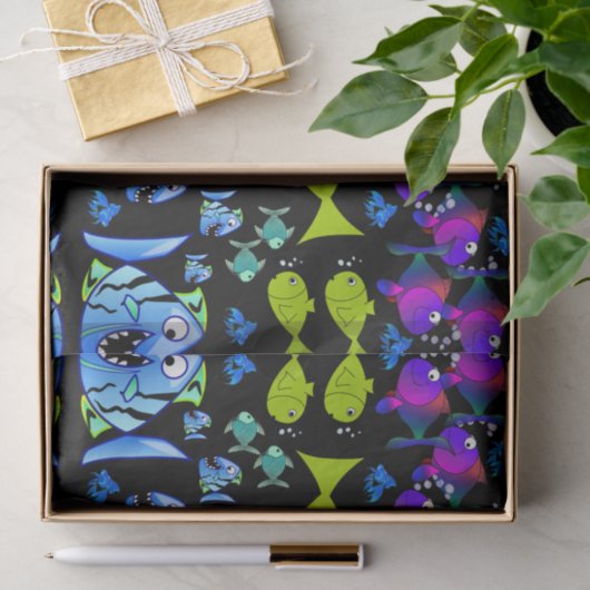 Decoratief weefselpapier vis tissuepapier (Geschenk)