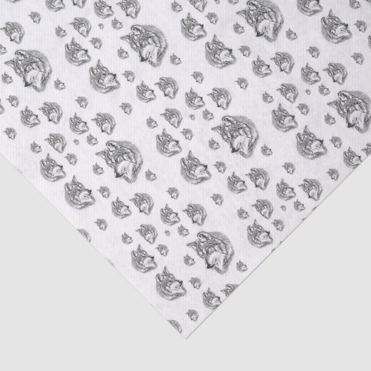 Decoratief weefselpapier Wolf Tissuepapier (Detail)