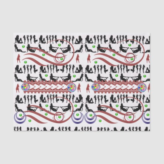 Decoratief weefselpapiermangrove vrouwen tissuepapier (Voorkant)