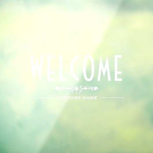 Decoratief Welkomstbord, Raamsticker (Vel 3)