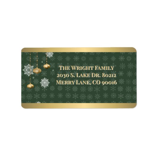 Decoratief Winter Retouradres Label (Voorkant)