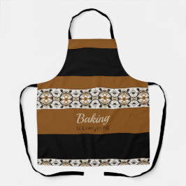 Decoratief wit flessengecentreerd patroon schort