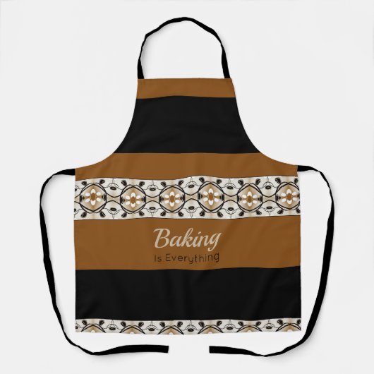 Decoratief wit flessengecentreerd patroon schort (Voorkant)