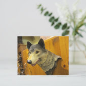 Decoratief Wolf Head Briefkaart (Staand voorkant)
