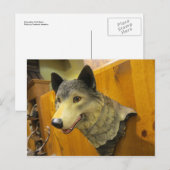 Decoratief Wolf Head Briefkaart (Voorkant / Achterkant)