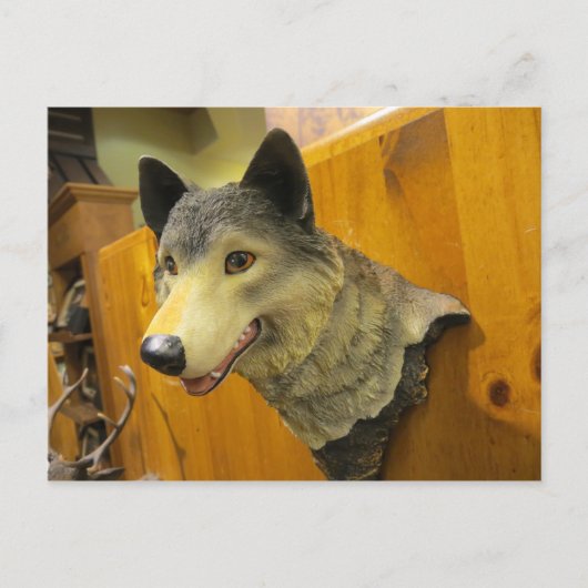 Decoratief Wolf Head Briefkaart (Voorkant)