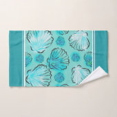 Decoratief Zee Blue Green Seashell Bad Handdoek (Handdoek)