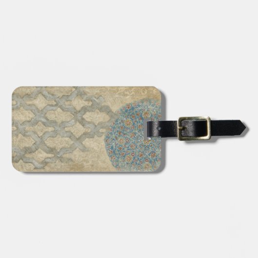 Decoratief zilver Bosbouw Bagagelabel (Voorkant horizontaal)