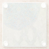 Decoratief zilver Bosbouw Glazen Onderzetter (Achterkant)