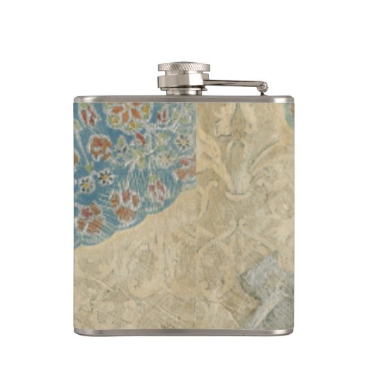 Decoratief zilver Bosbouw Heupfles (Achterkant)