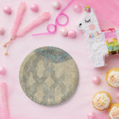 Decoratief zilver Bosbouw Papieren Bordje (Feest)