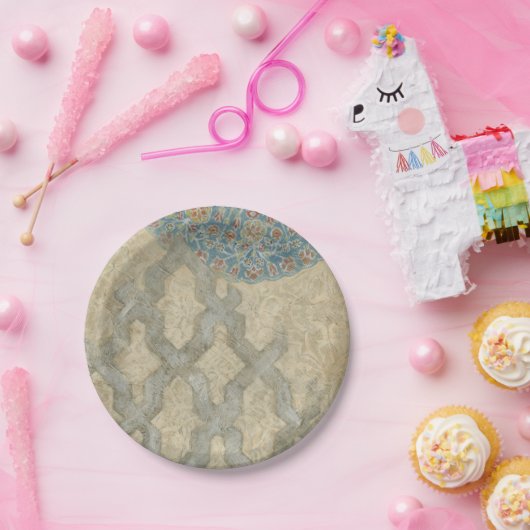 Decoratief zilver Bosbouw Papieren Bordje (Feest)