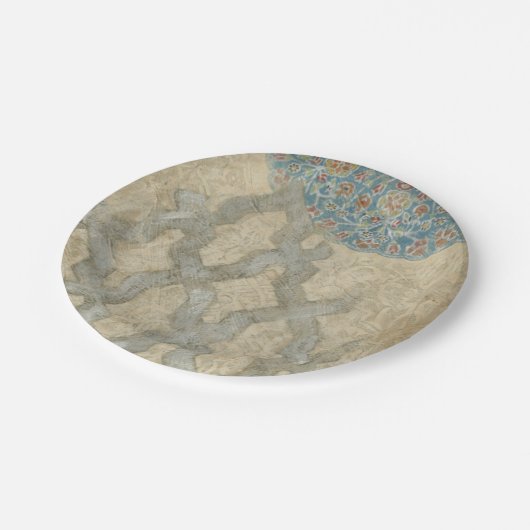 Decoratief zilver Bosbouw Papieren Bordje (Gekanteld)