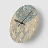 Decoratief zilver Bosbouw Ronde Klok (Hoek)