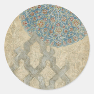 Decoratief zilver Bosbouw Ronde Sticker