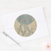Decoratief zilver Bosbouw Ronde Sticker (Envelop)