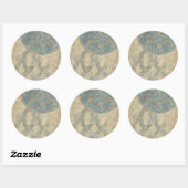 Decoratief zilver Bosbouw Ronde Sticker (Vel)