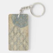 Decoratief zilver Bosbouw Sleutelhanger (achterkant)