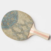 Decoratief zilver Bosbouw Tafeltennisbatje (Zijkant)