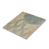 Decoratief zilver Bosbouw Tegeltje (Zijkant)