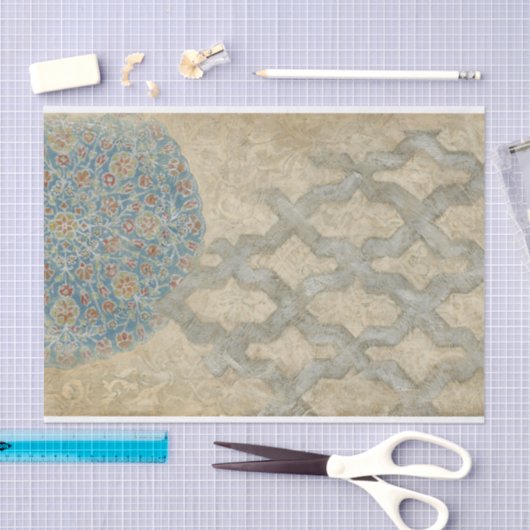 Decoratief zilver Bosbouw Tissuepapier (Craft)