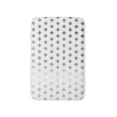 Decoratief Zilver Grijs Wit Diamant Patroon Badmat (Voorkant Verticaal)