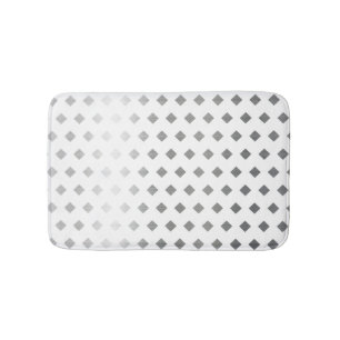 Decoratief Zilver Grijs Wit Diamant Patroon Badmat