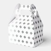 Decoratief Zilver Grijs Wit Diamant Patroon Bedankdoosjes (Achterkant)