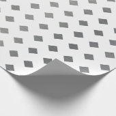 Decoratief Zilver Grijs Wit Diamant Patroon Cadeaupapier (Hoek)