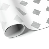 Decoratief Zilver Grijs Wit Diamant Patroon Cadeaupapier (Rol Hoek)