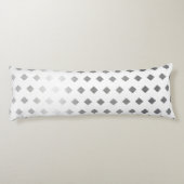 Decoratief Zilver Grijs Wit Diamant Patroon Lichaamskussen (Achterkant)