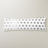 Decoratief Zilver Grijs Wit Diamant Patroon Lichaamskussen (Voorkant)