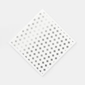 Decoratief Zilver Grijs Wit Diamant Patroon Servet (Hoek)
