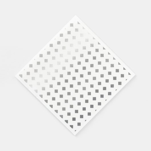 Decoratief Zilver Grijs Wit Diamant Patroon Servet (Hoek)