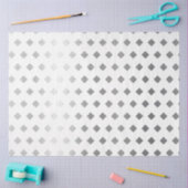 Decoratief Zilver Grijs Wit Diamant Patroon Tissuepapier (Craft)