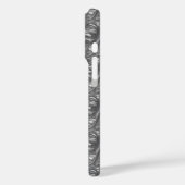 Decoratief Zilver Grijs & Zwart Abstract Case-Mate iPhone Case (Achterkant / Links)