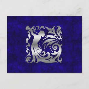 Decoratief zilver kerstfeest feestdagenkaart