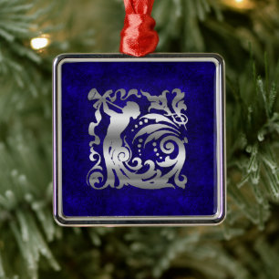 Decoratief zilver kerstfeest metalen ornament