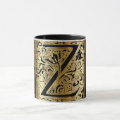Decoratief zwart en Gold Letter Z Coffee-Mok Mok (Midden)