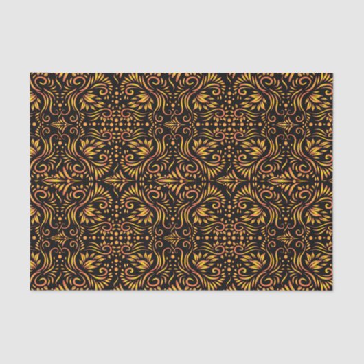 Decoratief zwart en goud tissuepapier (Voorkant)