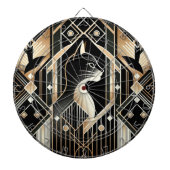 Decoratief Zwart Kat Abstract Dartboard Dartbord (Voorkant)