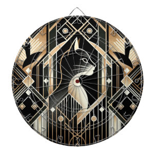 Decoratief Zwart Kat Abstract Dartboard Dartbord